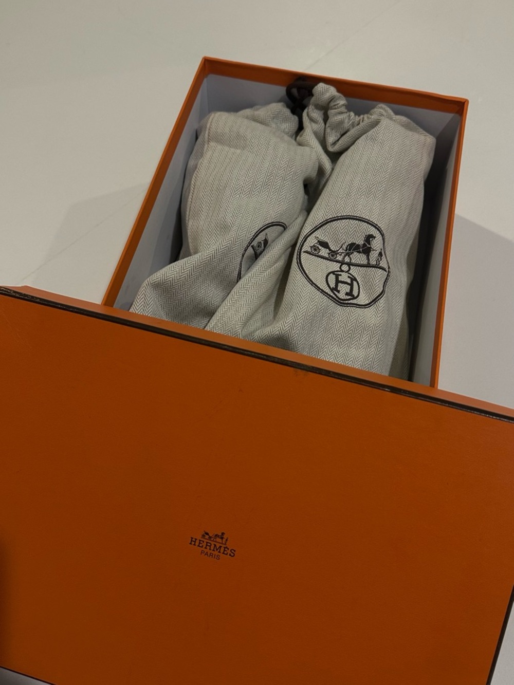 Hermes Black Leather Slide Sandals - Picture 3 of 6